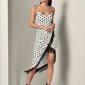 Venus polka dot fringe asymmetrical dress size small